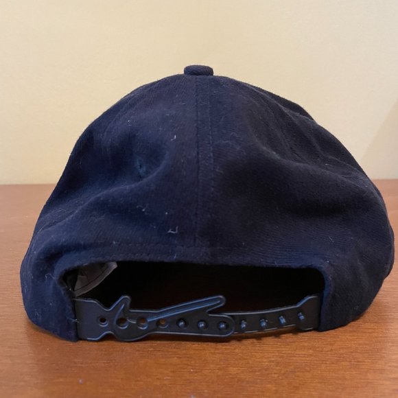 Nike Snapback Hat Rare Vintage 90s Big Swish Logo Black Purple - Picture 6 of 7